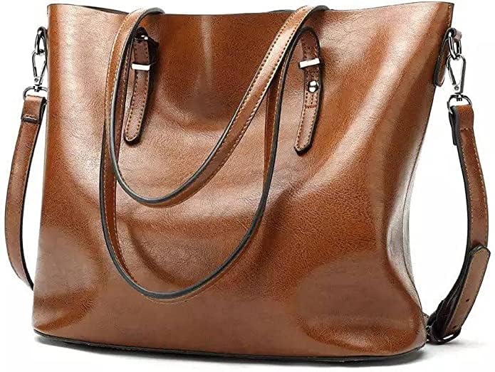 Realer Hobo Bags for Women Faux Leather Purses and Satchel Handbags Shoulder Bag Bucket Large Hobo Purse with Tassel Golden Girls (Brown)