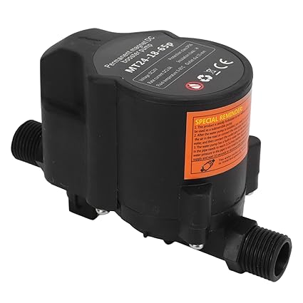 DC 24V Automatic Water Pressure Booster Pump, Shower Booster Low Noise for Home, Portable Solar Water Pressure Booster Pump with Flow Switch, for Bathroom(Black)