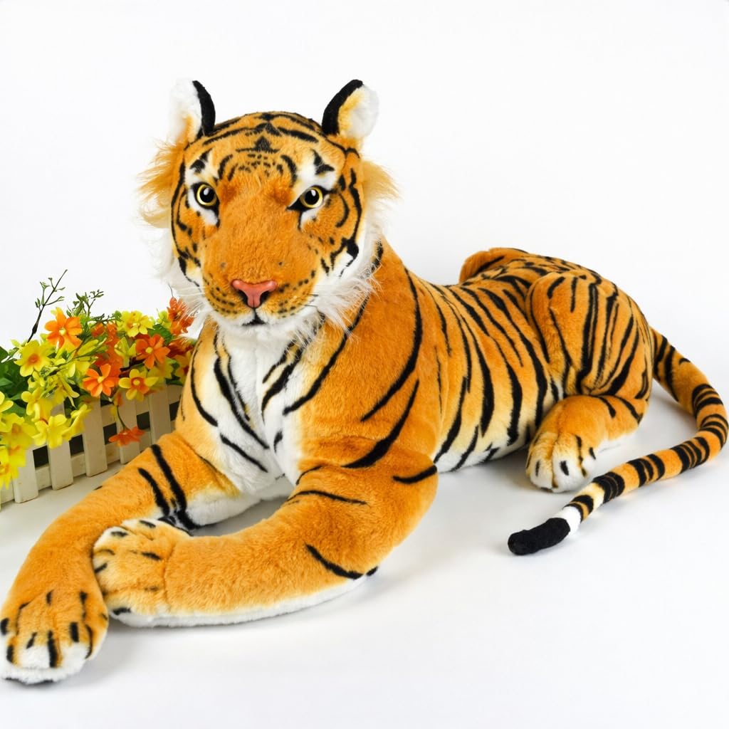 Soft & Cuddly Yellow Tiger Plush Toy for Kids – Realistic Tiger Stuffed Animal, Hugable Soft Toy for Boys & Girls, Birthday Gift (40 cm)-image-29