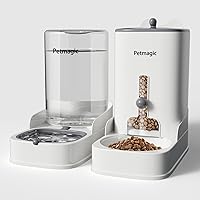 Petmagic Gravity Cat Feeder 3.6L: Large-Capacity Food & Water Dispenser Set for Cats, Kittens & Small-Medium Dogs