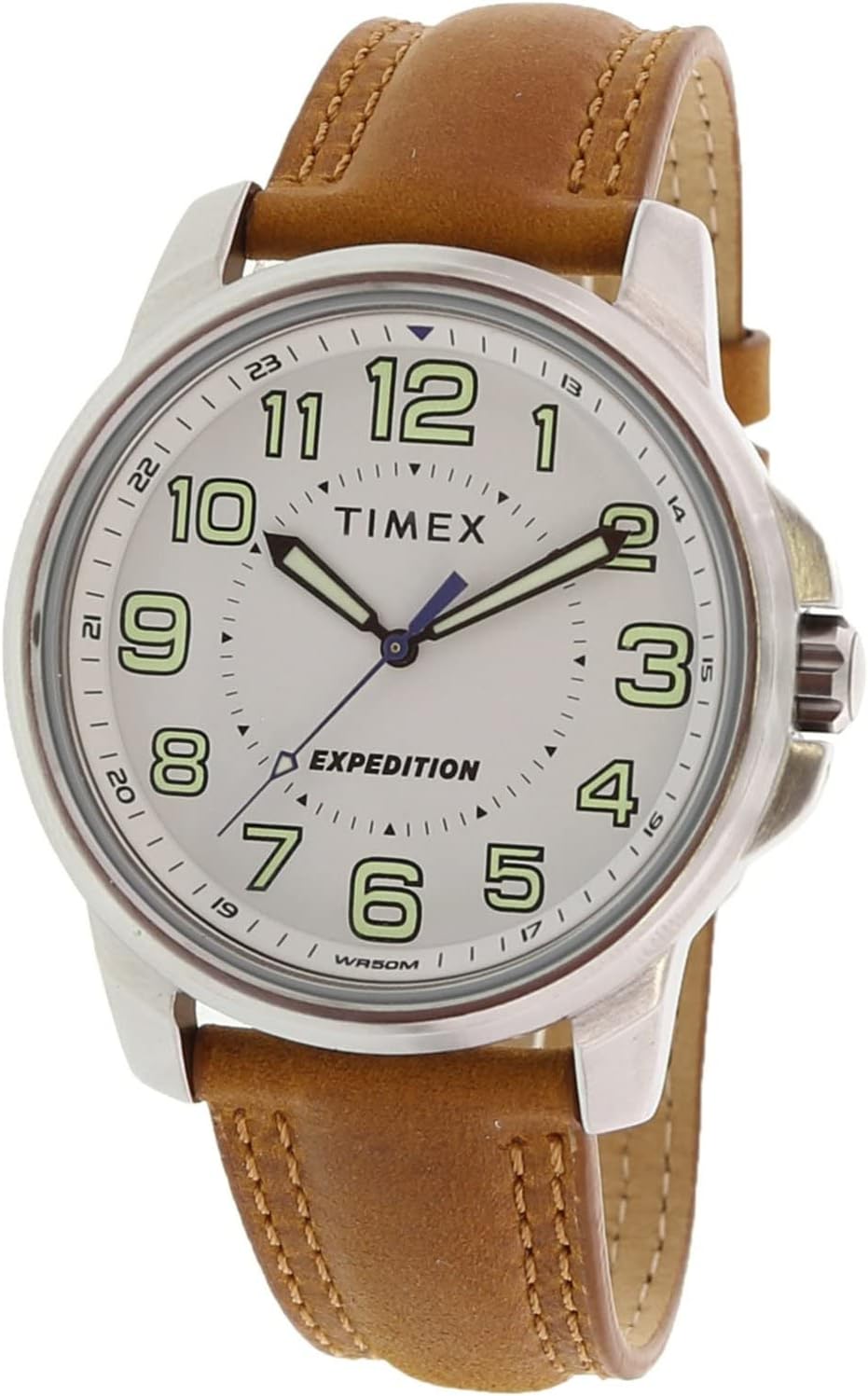 Timex Men's Expedition TW4B16400 Silver Leather Japanese Quartz Fashion Watch