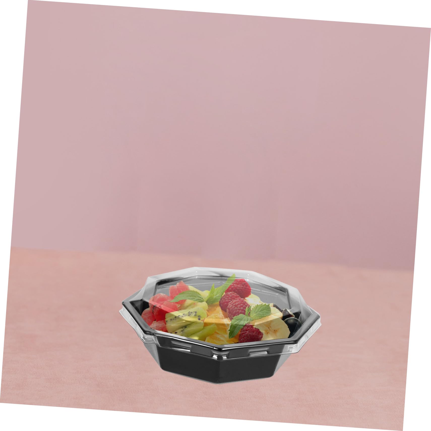Alipis 10 Pack of Plastic Fruit Trays Lids Fresh Fruit Display Disposable Dessert Trays