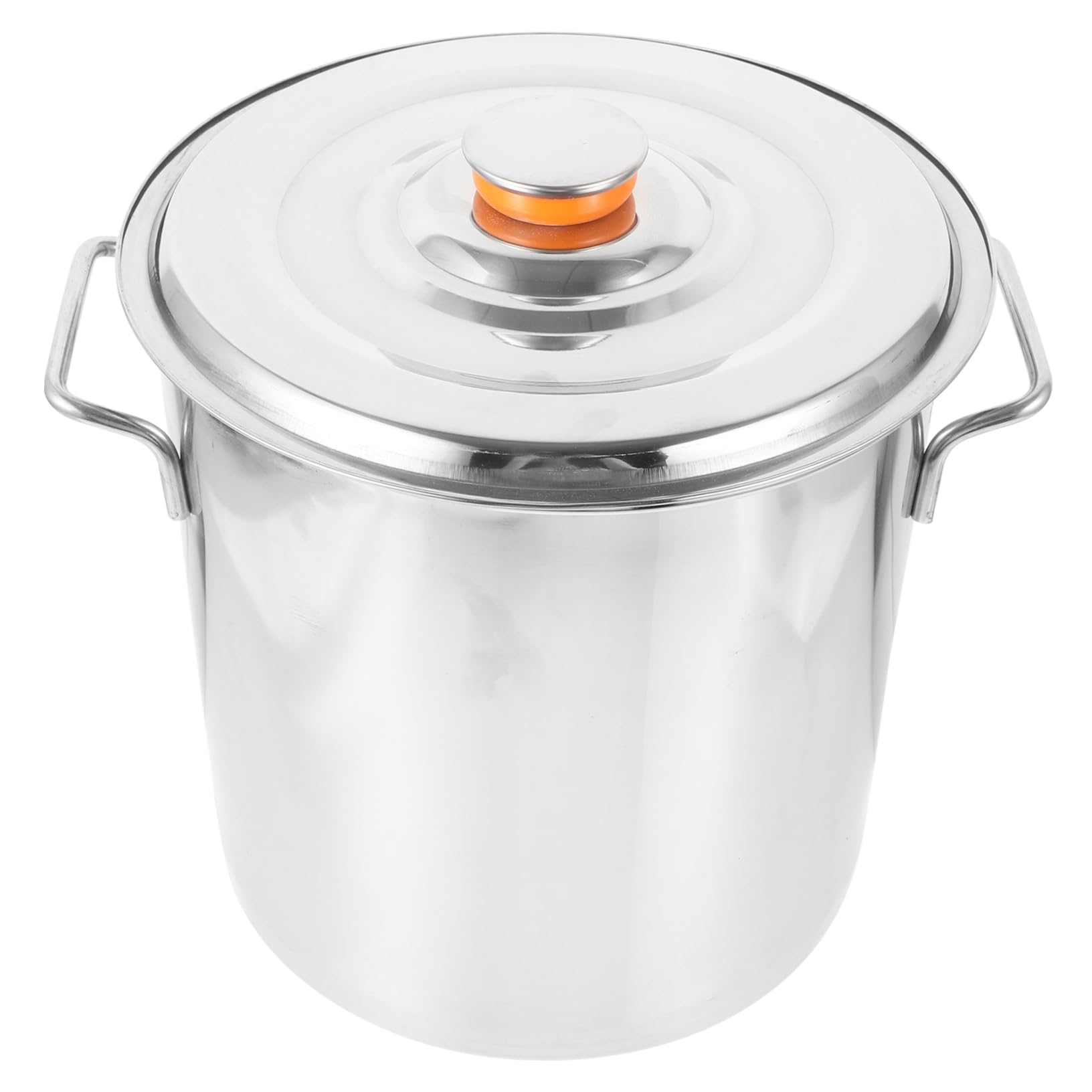 Cabilock Pentola per Zuppa in Acciaio Inox Argento Manico, Liscia e Lucidata, per Bolliture di Crostacei e Cotture Lunghe in Cucina