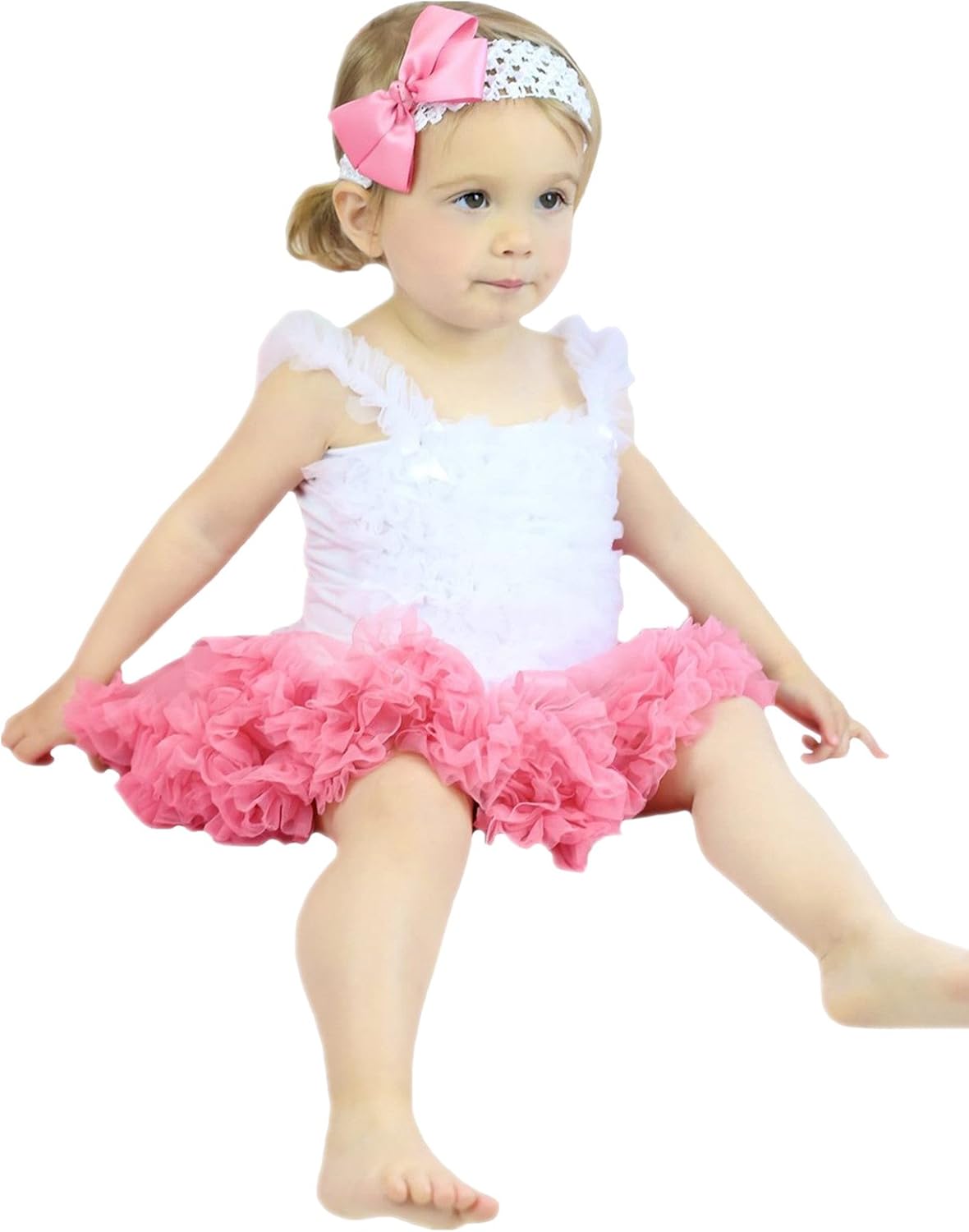 White Ruffles Cotton Shirt Dusty Pink Baby Skirt Girl Clothing Outfit Set 3-12m