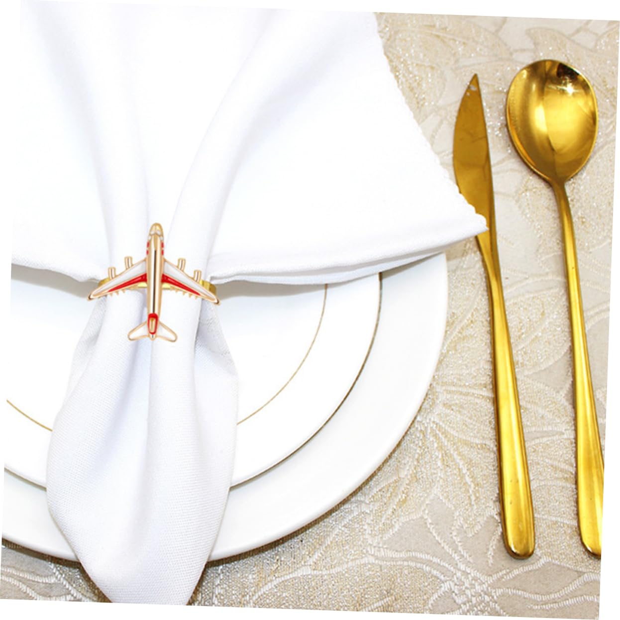 BESTOYARD 20piezas Servilletero Forma De Avión Anillo para Servilletas Decorativo para Mesa De Comedor para Bodas y Reuniones Familiares