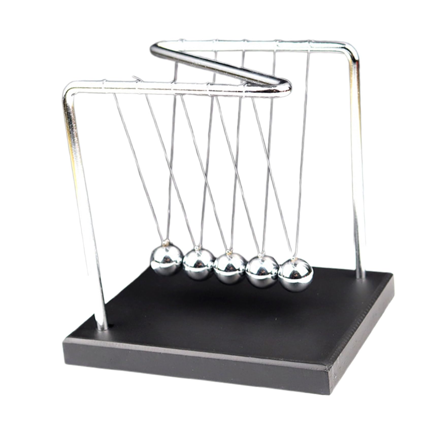 ibasenice Pendule de Newton Boule Oscillante de Bureau Jouet de Physique Cinétique Décoration de Bureau avec Boules de Pendule Outil Pédagogique pour Science