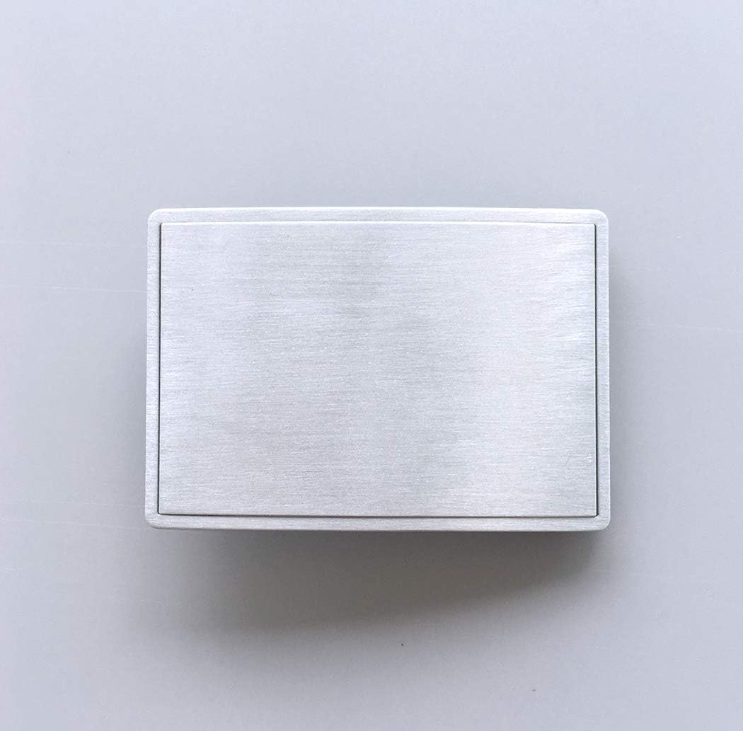 JEAN'S FRIEND Antique Brushed Silver Rectangle Blank Belt Buckle For Engraving - Image 6