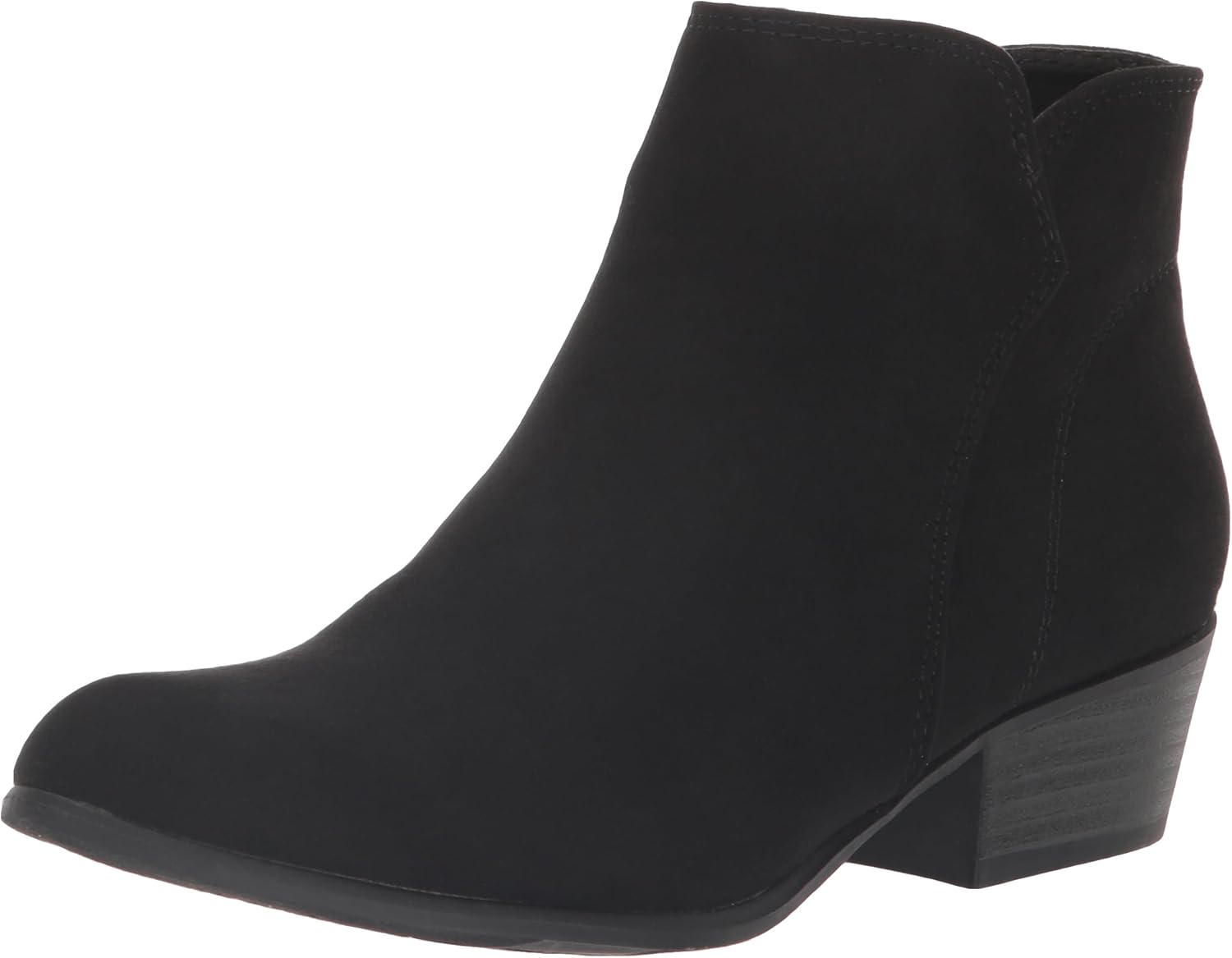 UNIONBAY Women's Tacey Ankle Boot, Black Faux Suede, 6