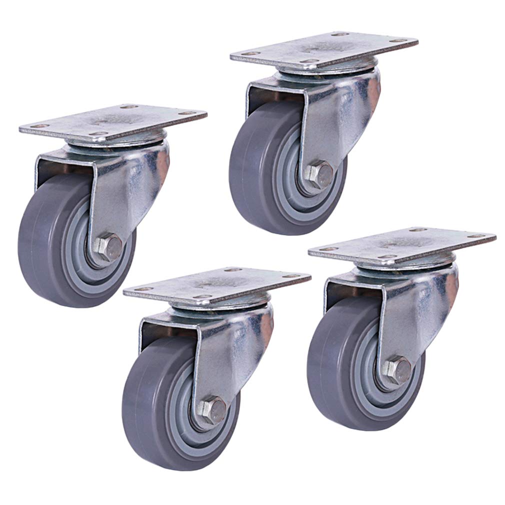 Roulette pivotante caoutchouc charge 300kg silencieuse anti-rayure avec frein