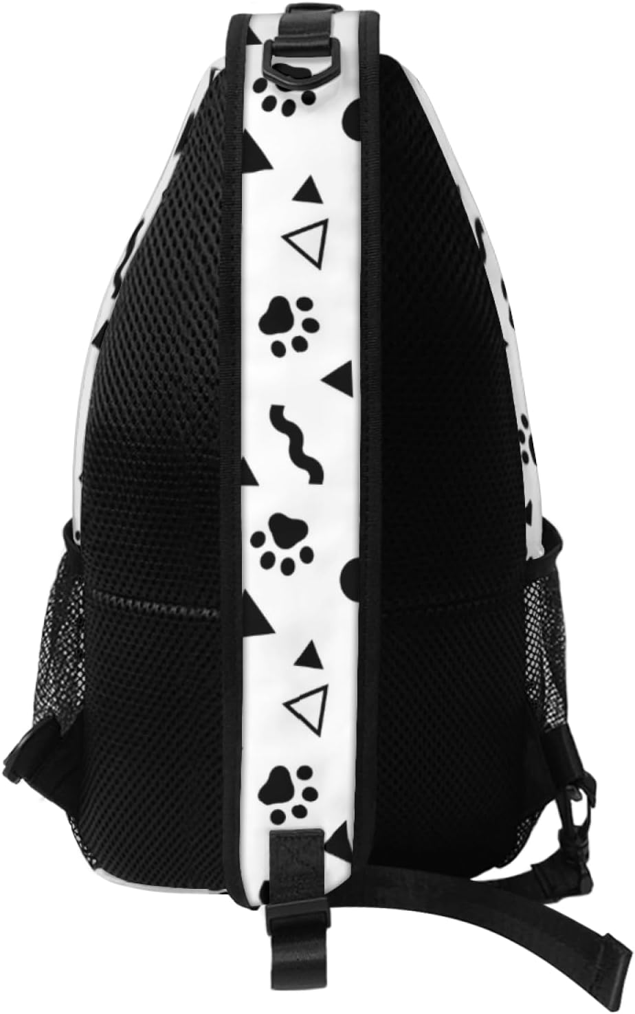 Crossbody Sling Puppy Footprint Pattern Backpack Chest Bag Waterproof Daypack Fanny Pack Cross Body Bag for Women Men Travel Shopping Leisure Sport