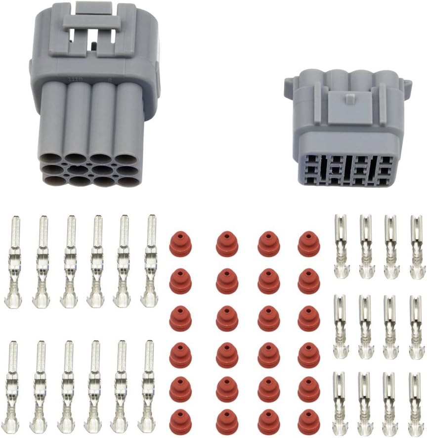 WMYCONGCONG Waterproof Electrical Wire Cable 12 Pin Way Connector Plug, Fits 2.2mm Terminals Wire(10 Kit)