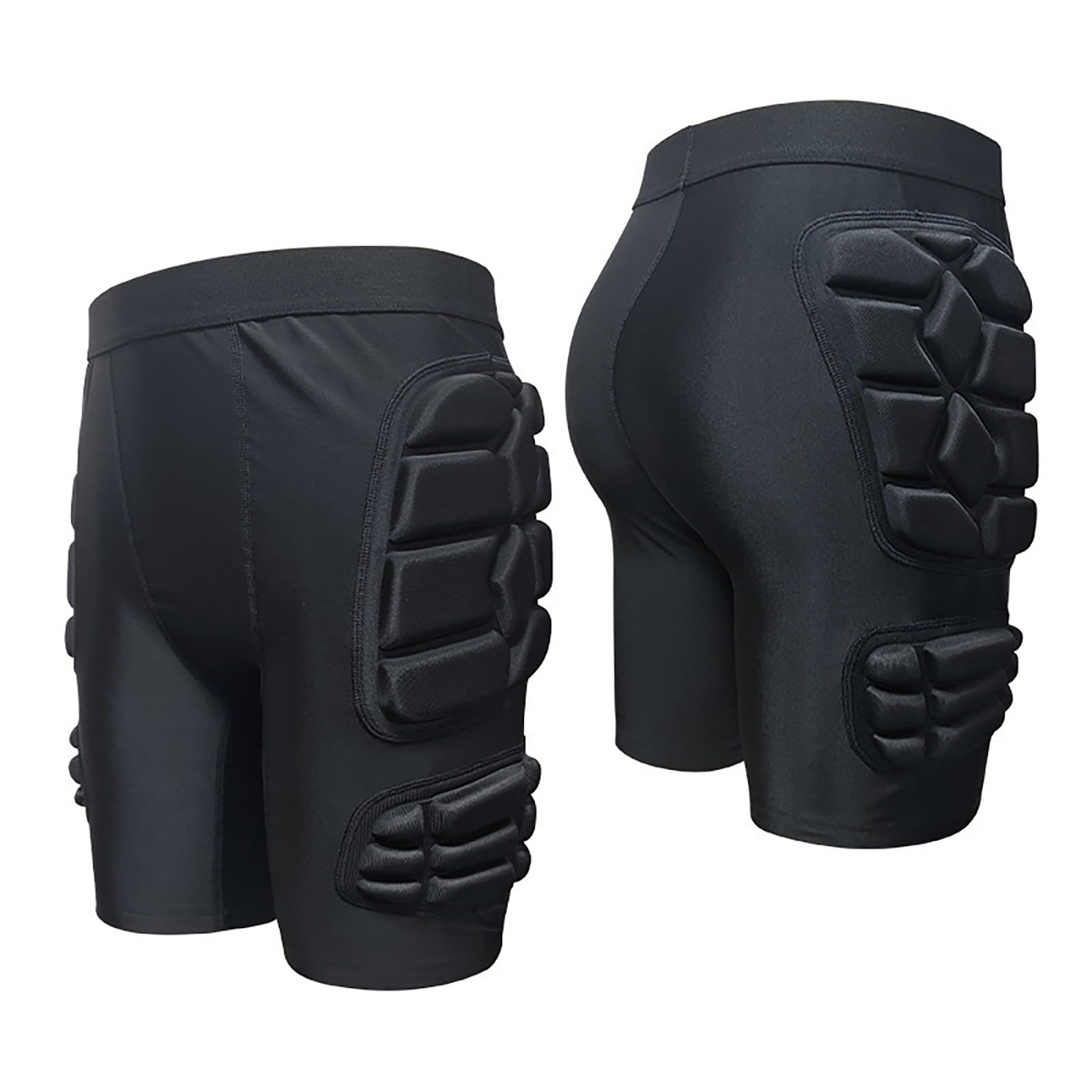 Grey Sports Anti-Collision Gear,Men's Padded Compression Shorts 5-Pad Football Girdle High Impact Protective Pants Hip Thigh Guards Skateboarding Cycling Snowboarding Anti-Collision Gear