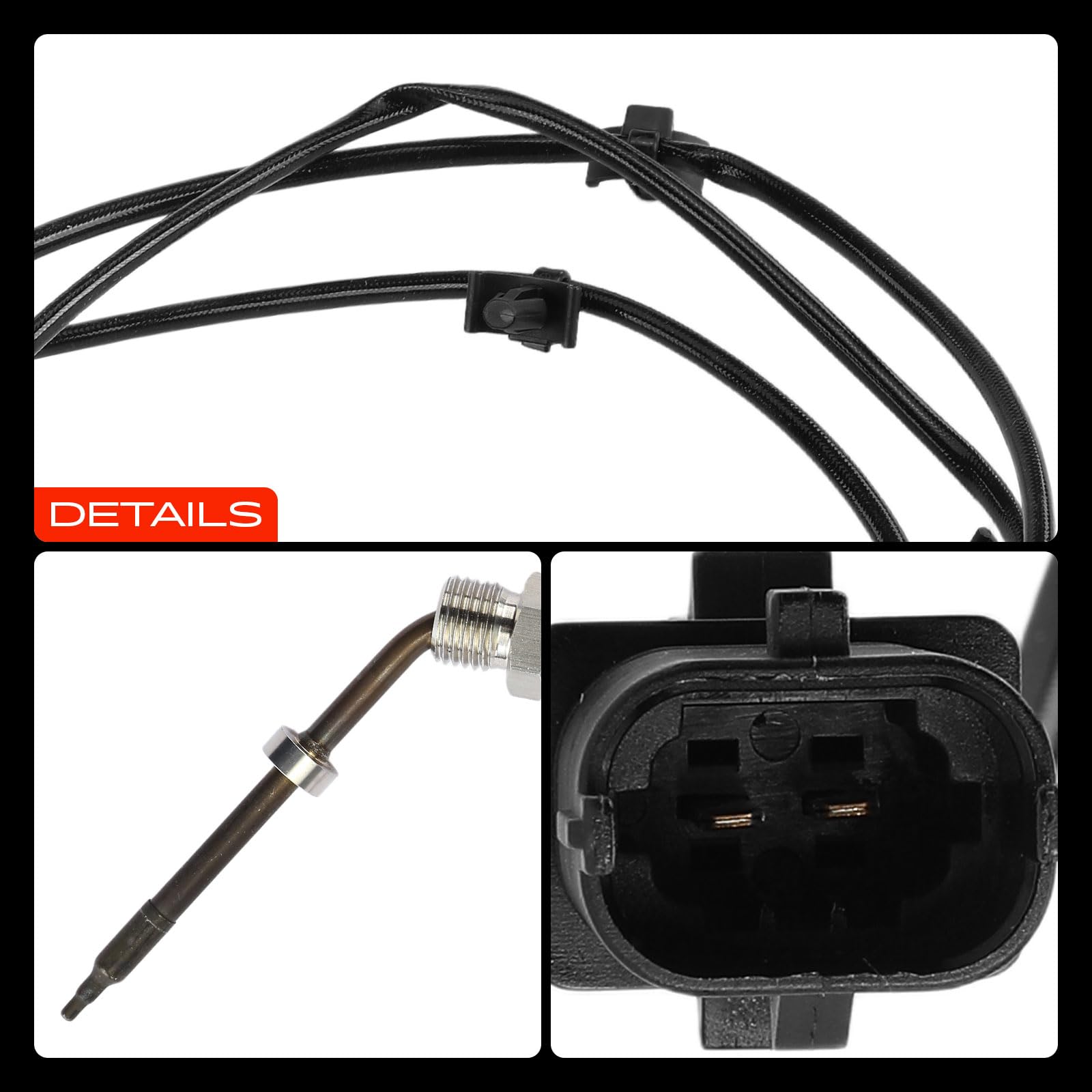 Frankberg Sensor de temperatura de gases de escape 2 Polos Compatible con Astra H Caravan A04 Zafira/Zafira Family B A05 Astra H Twintop A04 Astra H A04 Astra H Furgoneta/Touring L70 7451944,855412