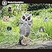 Ugold Solar Powered Garden Owl with Motion Detection, Rotating Head, Realistic Hoots and Silent Mode, Outdoor Statue and Sculpture, Owl Decoration for Home, Garden, Patio and Lawn