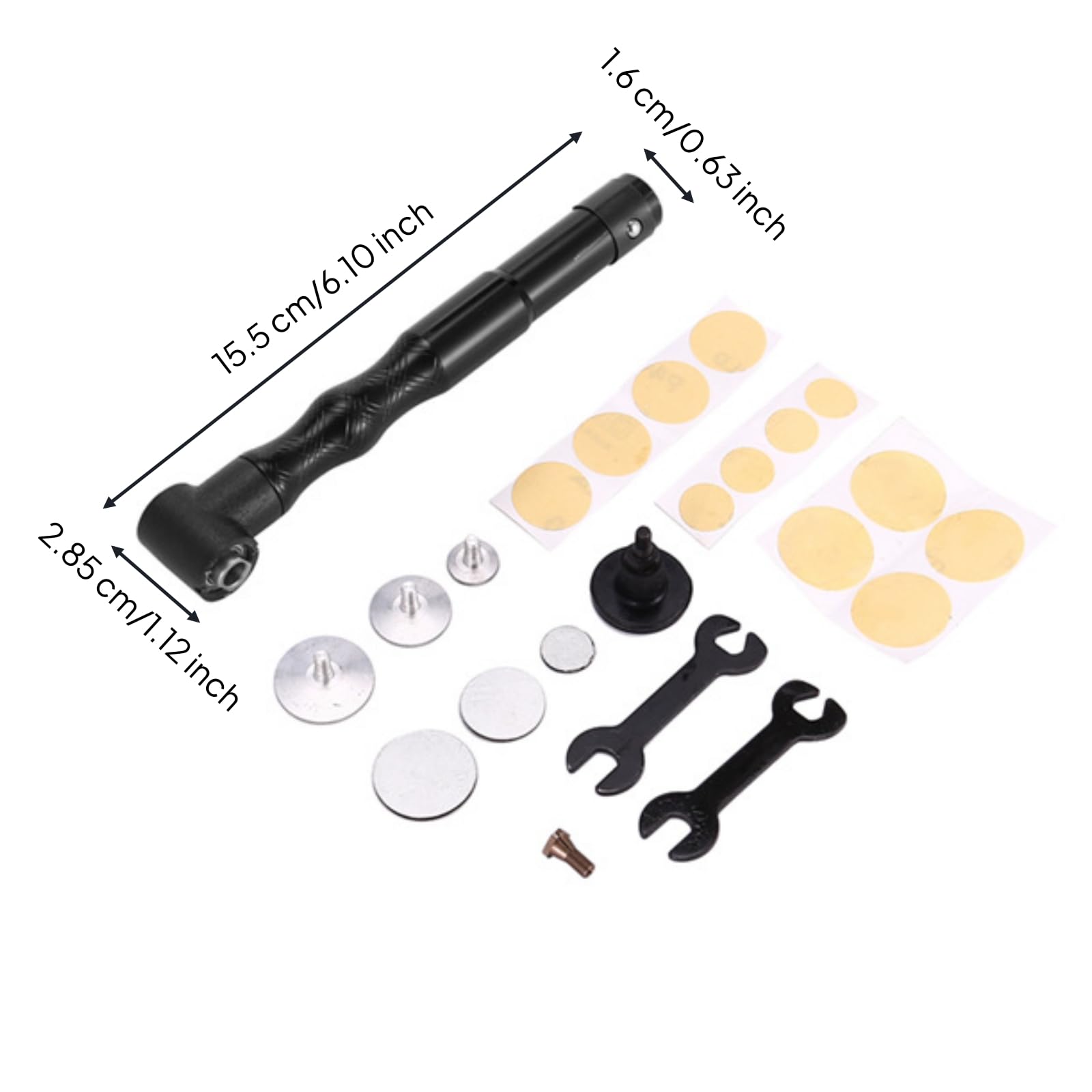 Attrezzatura Elettrica per Lucidatura Mano Angolata 90 Gradi Micromotore Utensile Smerigliatrice Testa Compatta a Gomito E Corpo Testurizzato con Pad