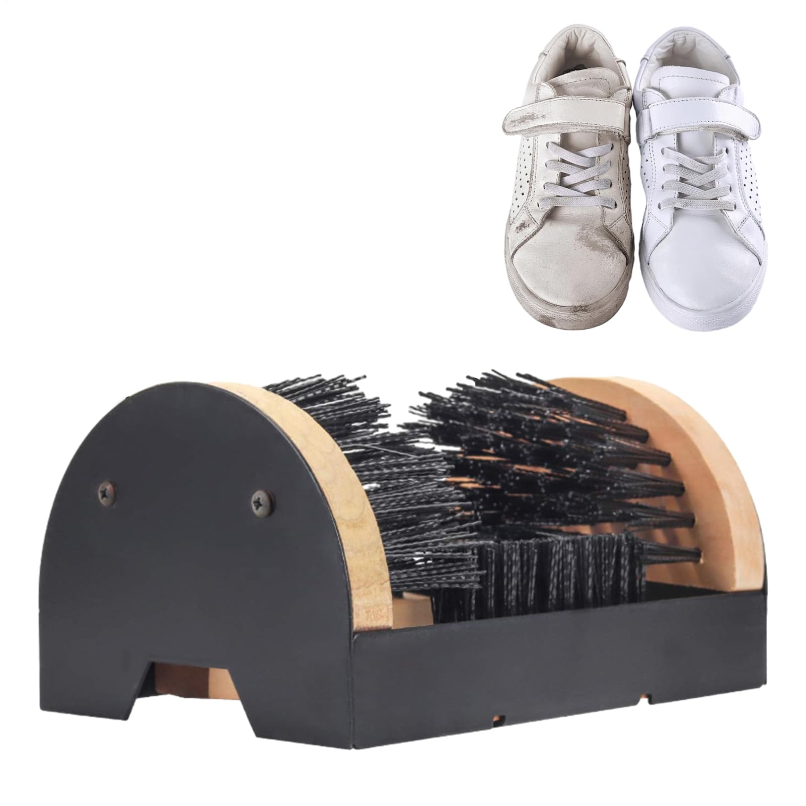 Cepillo para maletero de montaje en suelo, resistente, compacto, para diario | Zapatillas de deporte para exteriores, para botas de lluvia, zapatos de nieve y correr