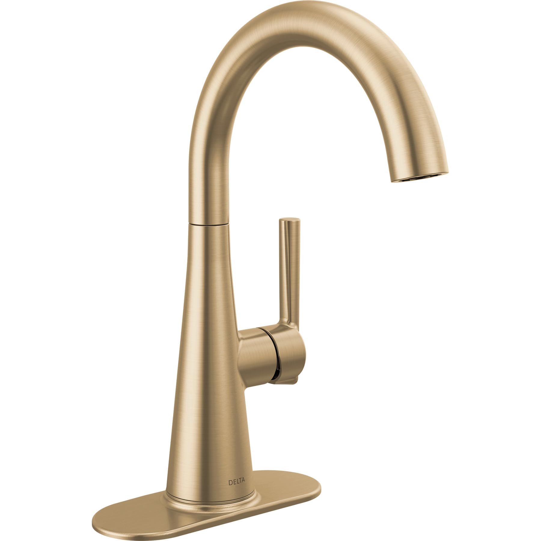 Delta Modern Brushed Gold Single Hole Bar Sink Faucet, Single