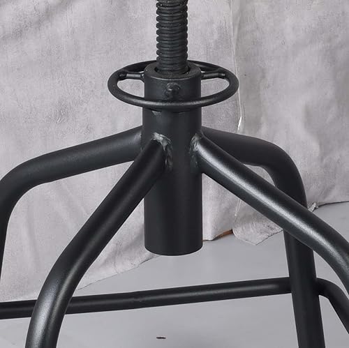 Miniatura 29 de Topower Taburete de cocina de granja, taburete de mostrador industrial, asiento redondo de cocina decorativo, altura estándar, taburetes de bar