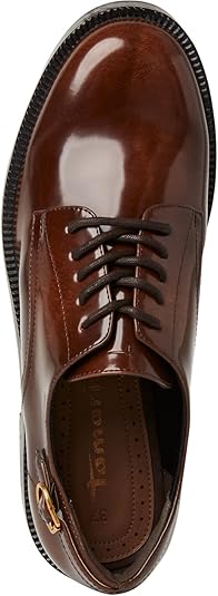 Zapatos Oxford Planos Para Mujer Tamaris – Modelo Lace-up 1-23348-45, Estilo Clásico Y Vegano
