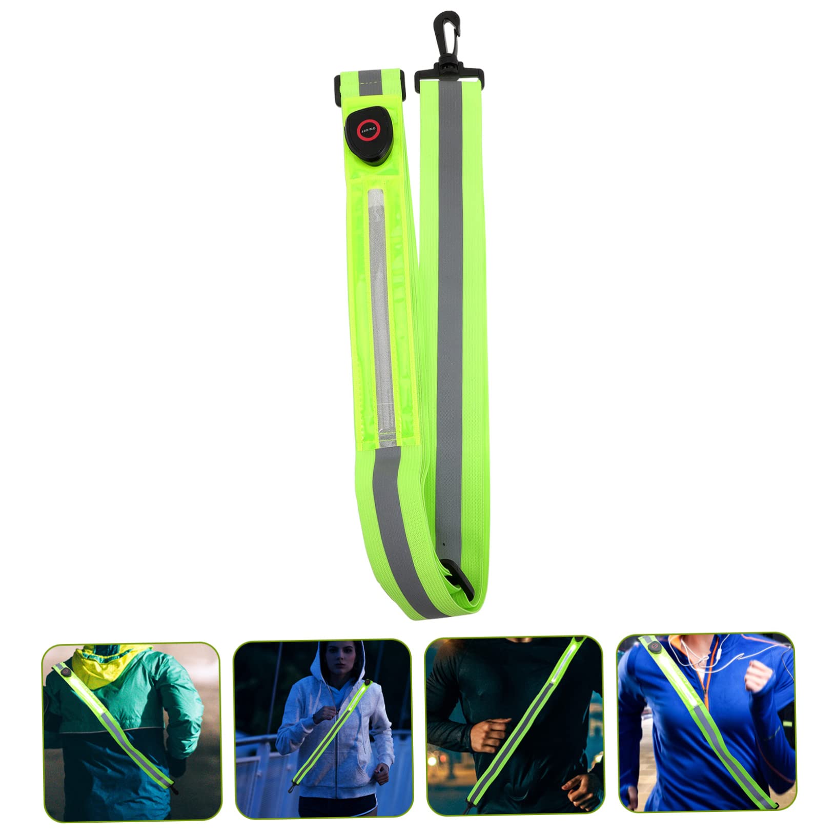 HEMOTON Lot De 4 Bandes Réfléchissantes pour Vélo Éclairage De Nuit Néon Brassard Ceinture De Course Bandes Réfléchissantes pour Vélo Bandes Réfléchissantes D'Extérieur