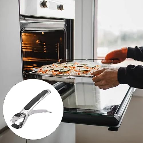 Miniatura 6 de Estante cuadrado para freidora de aire de 8 pulgadas, 3 capas de acero inoxidable apilable con clip antiescaldado, accesorios de acero inoxidable