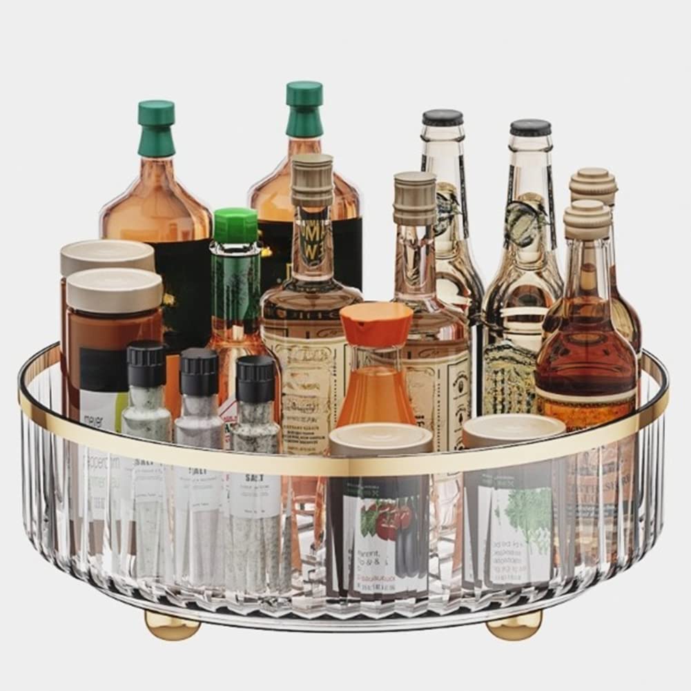 Organizzatore piatto girevole a 360°, piatto girevole multifunzione, 27 cm, organizer per armadi, dispensa, cucina, piano di lavoro, bagno, frigorifero, tavolo