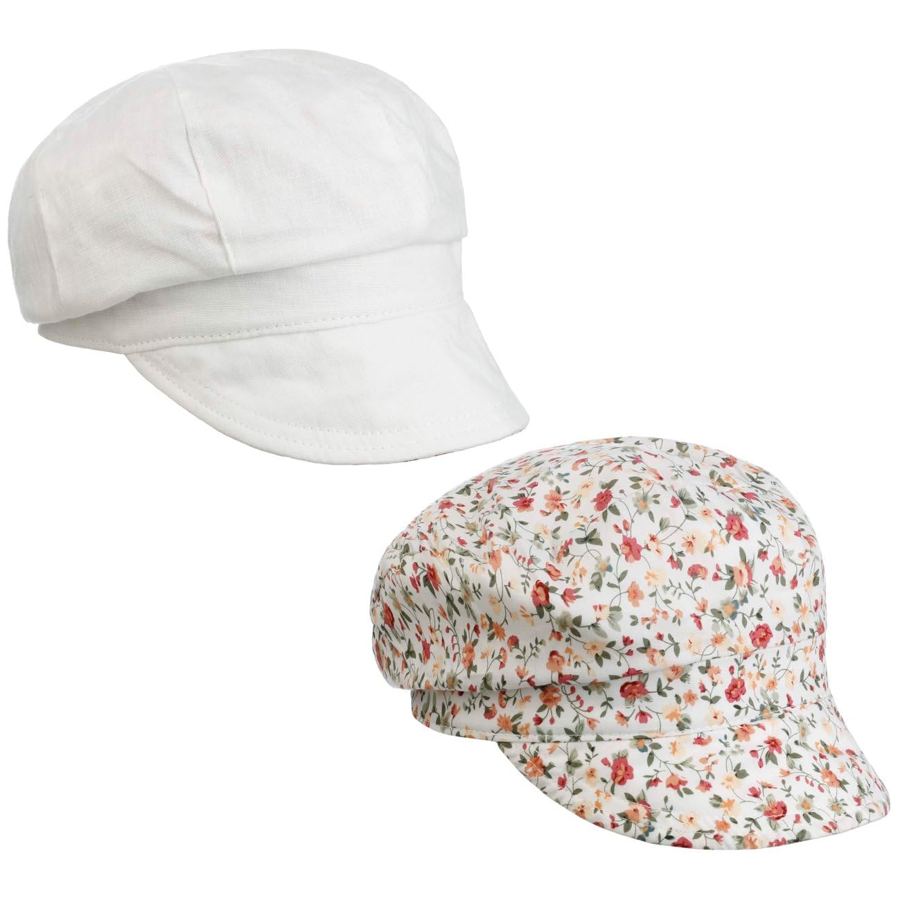 Lipodo Casquette Reversible Millefleurs Femme - avec Etiquette Baker Boy Visiere, Visiere Ete Printemps-ete