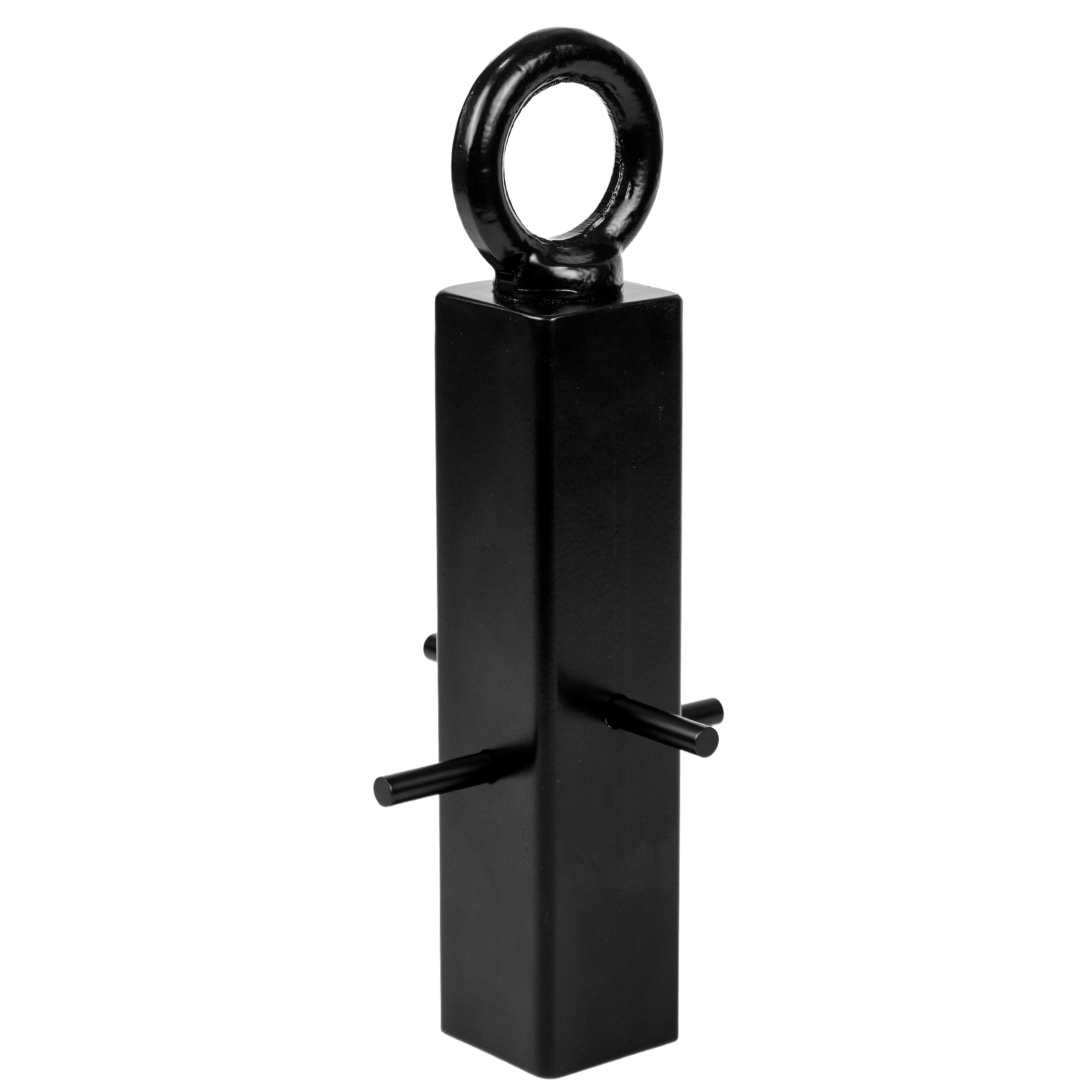 XSecure - Anclaje de suelo para motocicleta, resistente, cemento, color negro, 34 cm con aro de bloqueo, acero recubierto de polvo, anclaje de seguridad extra largo para bicicletas, motocicletas y