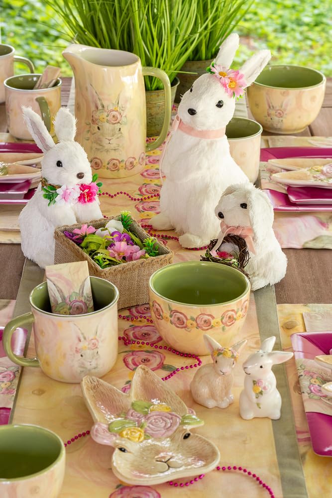 Bunny Dogs Easter Napkins | 16-Count 3-Ply Guest Size Paper Napkins