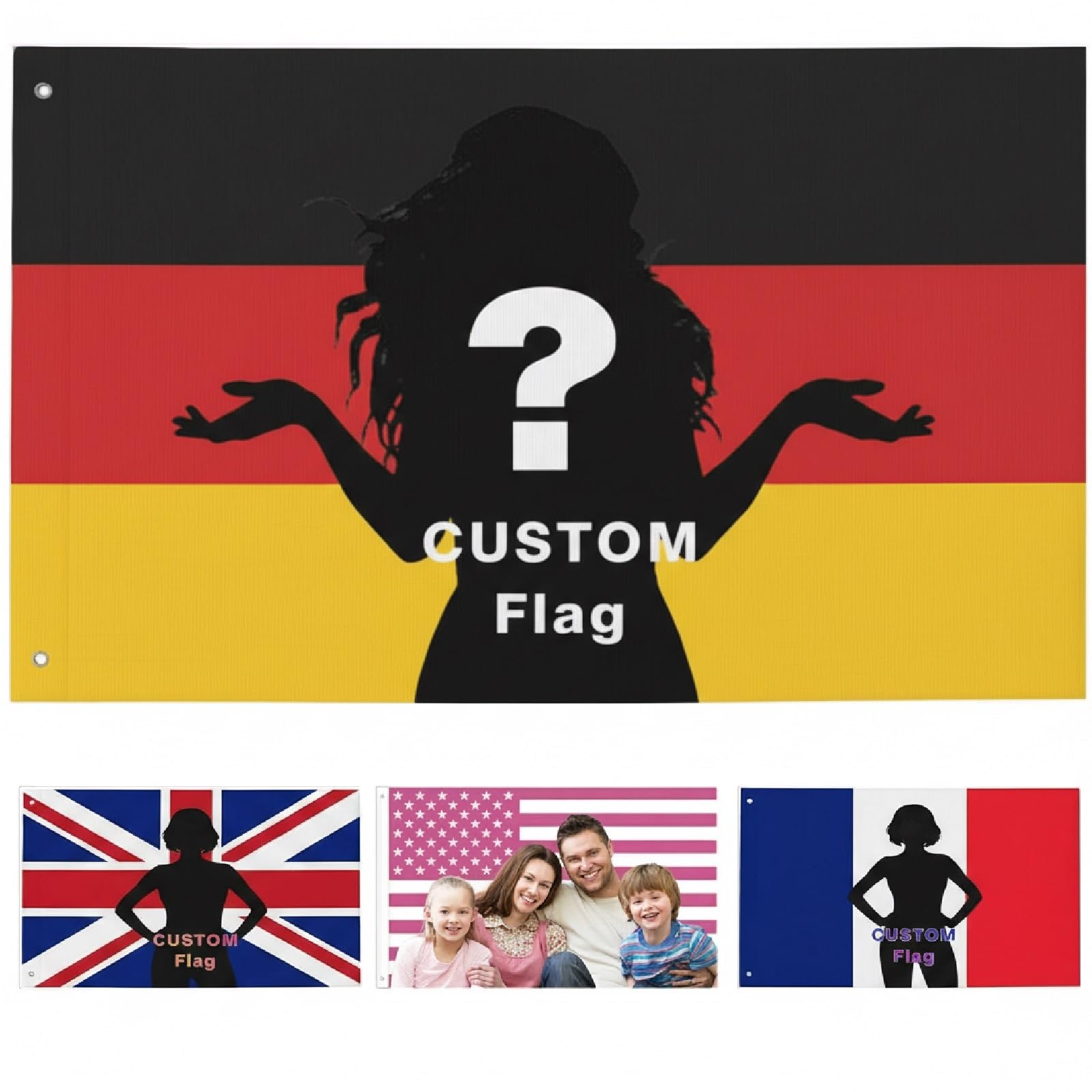 Custom Flag, Personalised Flags Banner with Your Photo/Logo/Text,customised flags with photo,Personalised UK/US Pink Flag Customizable flag customisable photo for Room,Bedrooms,Clubs,Concerts (Flag-3)
