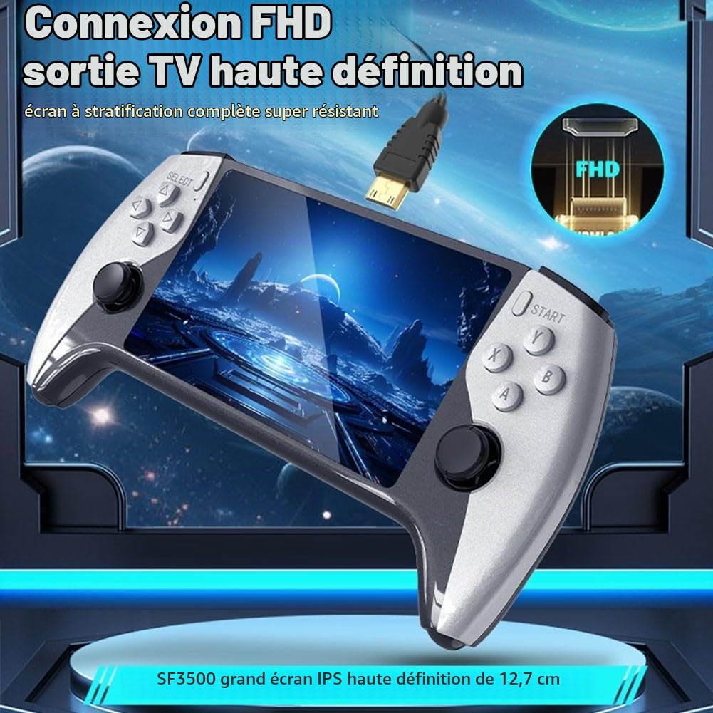 Console de jeu portable rétro SF3500, blanc, écran IPS 5,5"