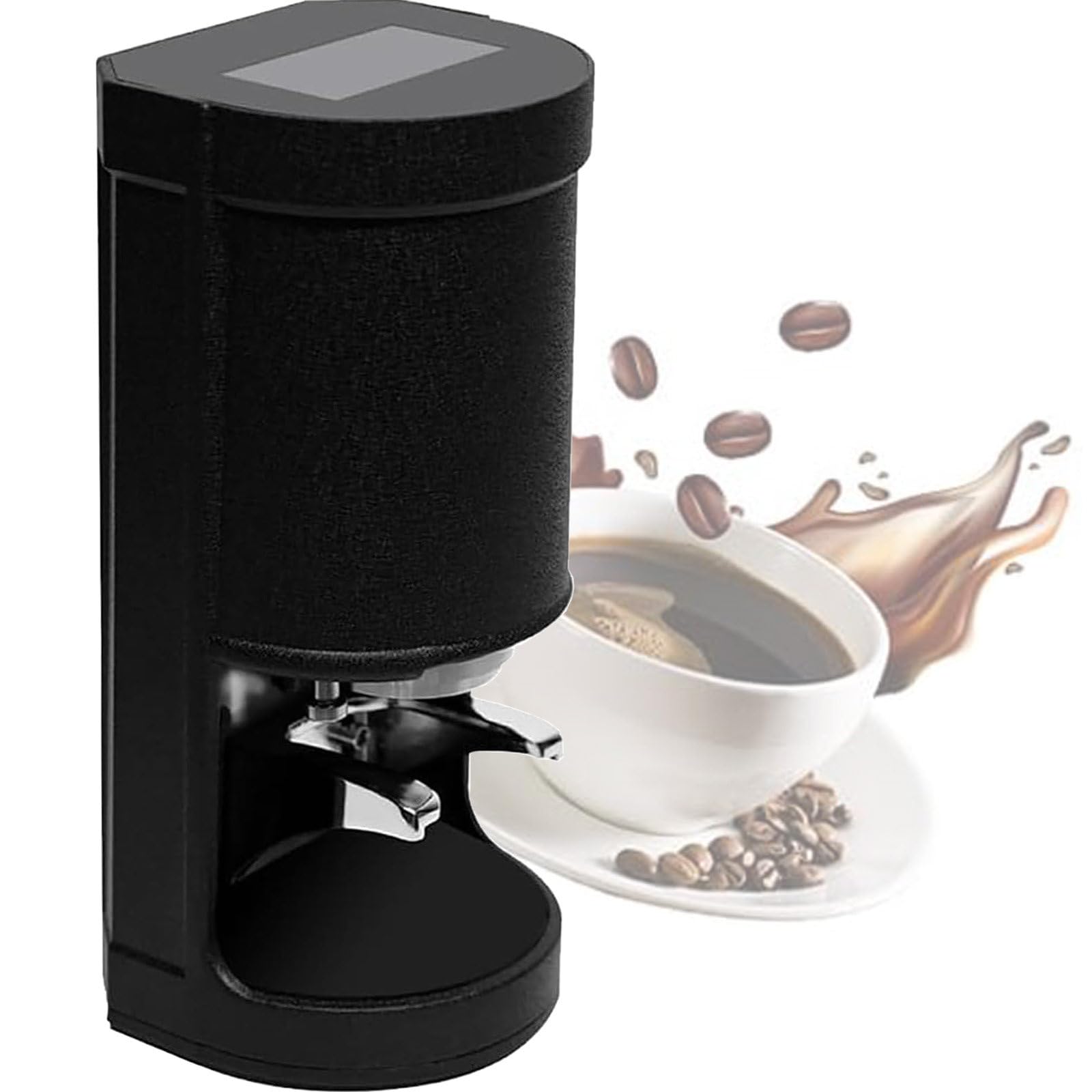 Prensador Eléctrico Automático De Café,Prensador De Café,Presión Ajustable Y Tiempos De Apisonamiento para Un Espresso Cada Vez,para El Hogar para Cafeterías White-flatsole