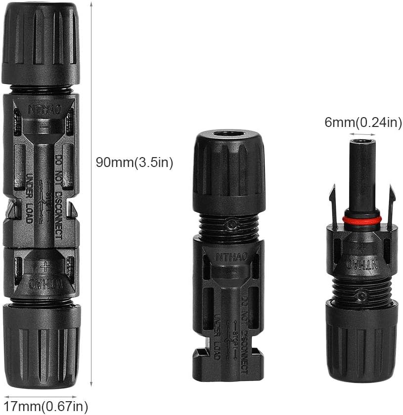 Solar Crimping Tools Crimper Compatible with Solar Panel 2.5-6.0mm² PV Cable and Connector Male Female Solar Cable Connection