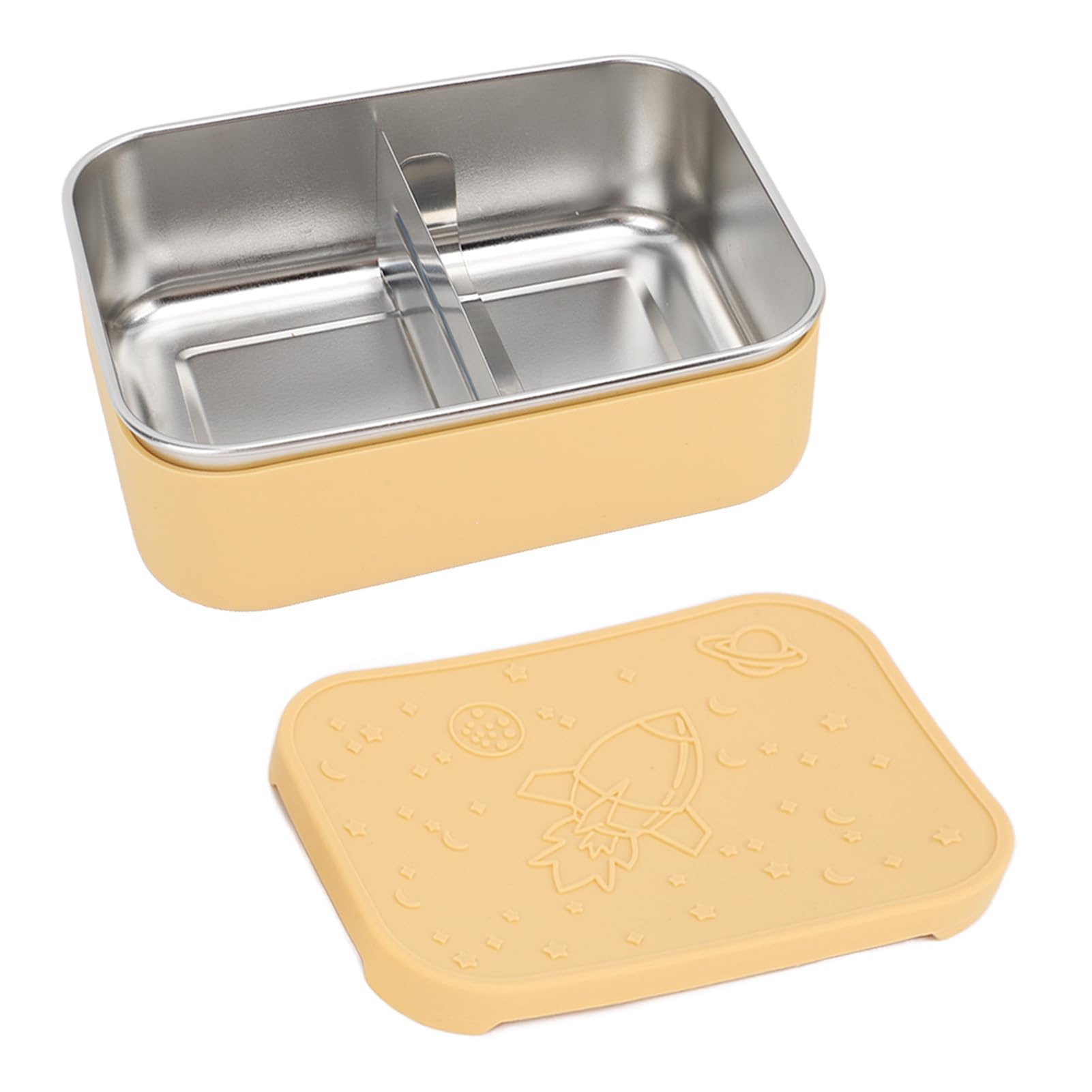 Cocoarm Porta Pranzo in Acciaio Inox con Divisorio, 850ml 304 a Prova di