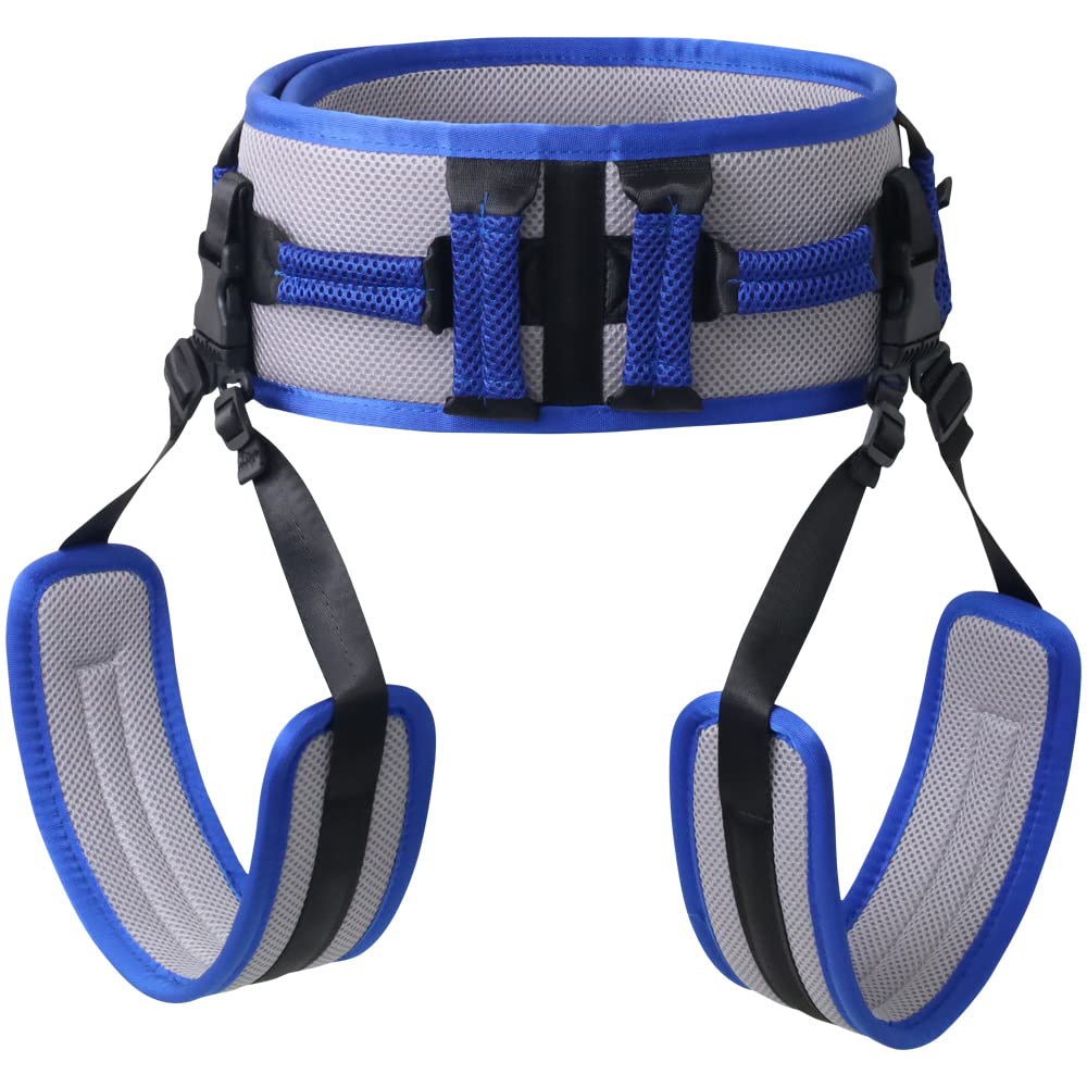 Japard Cinturón de ayuda al paciente para personas mayores con correas acolchadas para las piernas y asas acolchadas, cinturón de puerta para levantar personas mayores y pacientes, se adapta a cintura