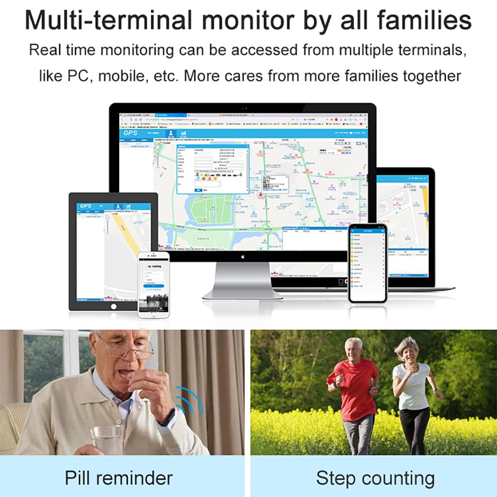 GPS Smart Watch Para Ancianos, Botón De Llamada De Emergencia SOS, Intercomunicador De Voz 4G, Detección De Otoño, Recordatorio De Medicamentos, Monitoreo De Salud, Demencia, Alzheimer, Autismo