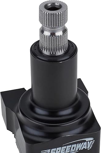 Miniatura 6 de Speedway Motors Quickener de dirección 2:1 de cuerpo pequeño, 3/4 pulgadas 36 spline, aluminio ligero, acabado negro anodizado, tamaño compacto de