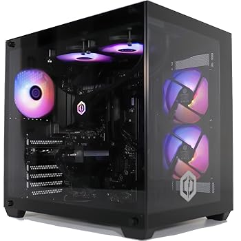 yberPowerPC Luxe Gaming PC AMD Ryzen 7 5700X, Nvidia RTX 4080, Black