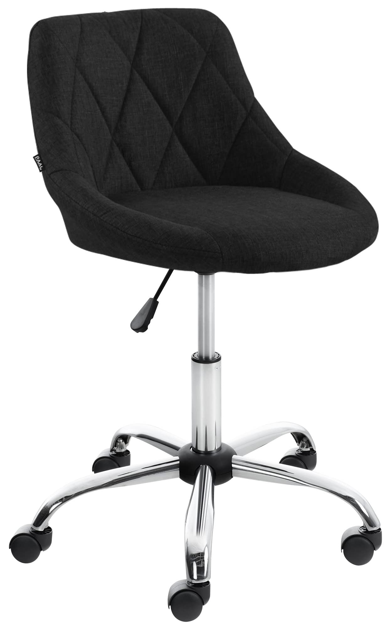 CLP Arbeitshocker Lazio I Kunstleder Oder Stoff I Höhenverstellbarer Arbeitsstuhl I Rollbar Farbe schwarz Material Stoff