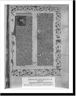Bible. Manuscripts. Latin. Biblia latina. April 4, 1452-July 9, 1453. Giant Bible of Mainz"" Heritage Wall Art Print | Antique Era Photograph | Art Print Gift | 18x24