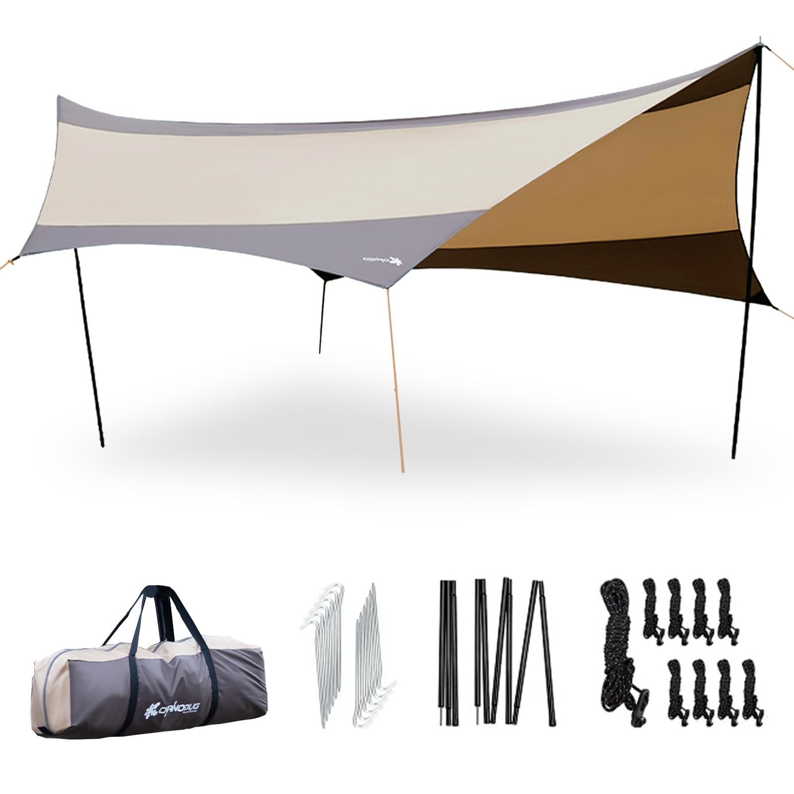 Zeltplanen 5.6x5.6m UV-beständiger Tarp wasserdicht Ultraleicht Camping Picknick