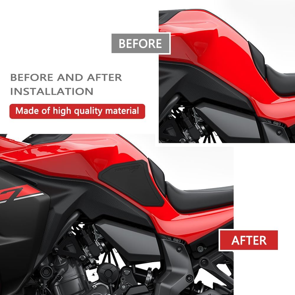 For TRACER 7/GT Tracer7 GT 2025 Motorcycle fuel tank pad fuel tank traction pad anti-slip side fuel tank sticker