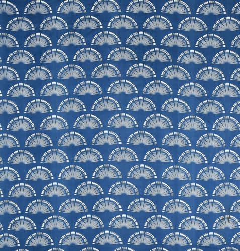 Image of Jashan Super Soft Glace Cotton Fabric 300 TC All Around Elastic Fitted Elegent Design King Size Double Bed Bedsheet with 2 Pillow Covers Fits Upto Mattress of 10 Inche,Size-72 x 78 x 10 Inche-Blue