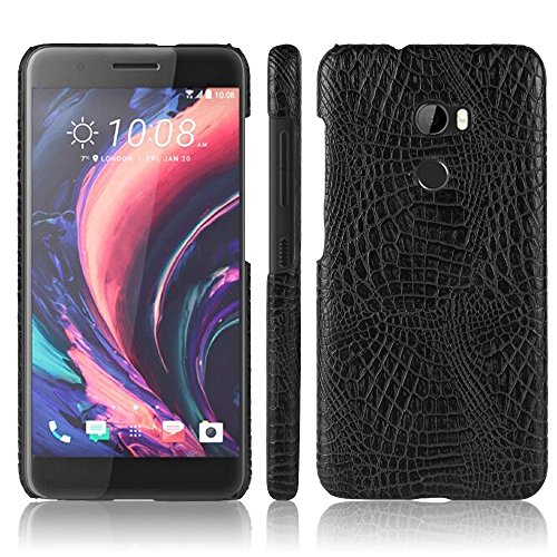 Compatible con HTC One X10 Funda,Funda Protectora para teléfono 2 en 1 (PC+Piel) Black