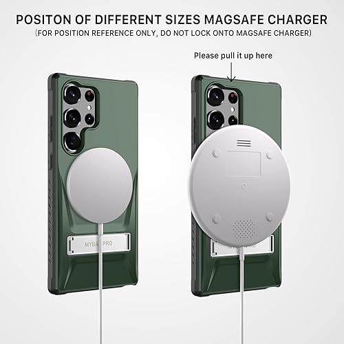 Miniatura 6 de MyBat Pro Beyonder Series - Funda para Samsung Galaxy S23 Ultra con soporte (6.8 pulgadas), protección de grado militar, delgada, duradera, dura, a