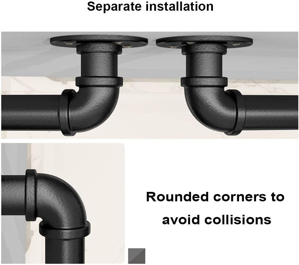 Stair Rods Handrails for Indoor Stairs, Assistive Grab Bar for Outdoor Steps Wall Mounted, Rail Handrail Brackets with Installation Kit for Staircases Exterior (50~600cm)