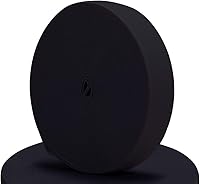Vista 3 de Bandas elásticas negras para pelucas, carrete de punto de 1 pulgada y 12 yardas de alta elasticidad para costura, banda para cinturas, pantalones