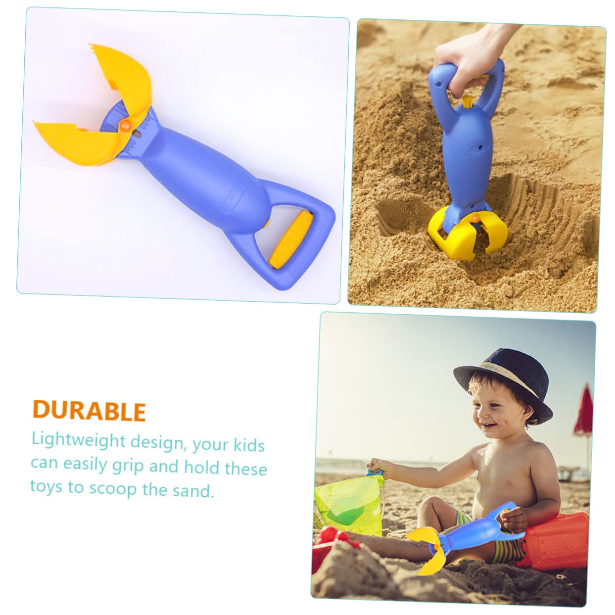 UKCOCO 2 Piezas Juguete de Playa para y Resistente Adecuado para Agarrar Arena Diseño Ergonómico para Aire Color Azul para Actividades Veraniegas