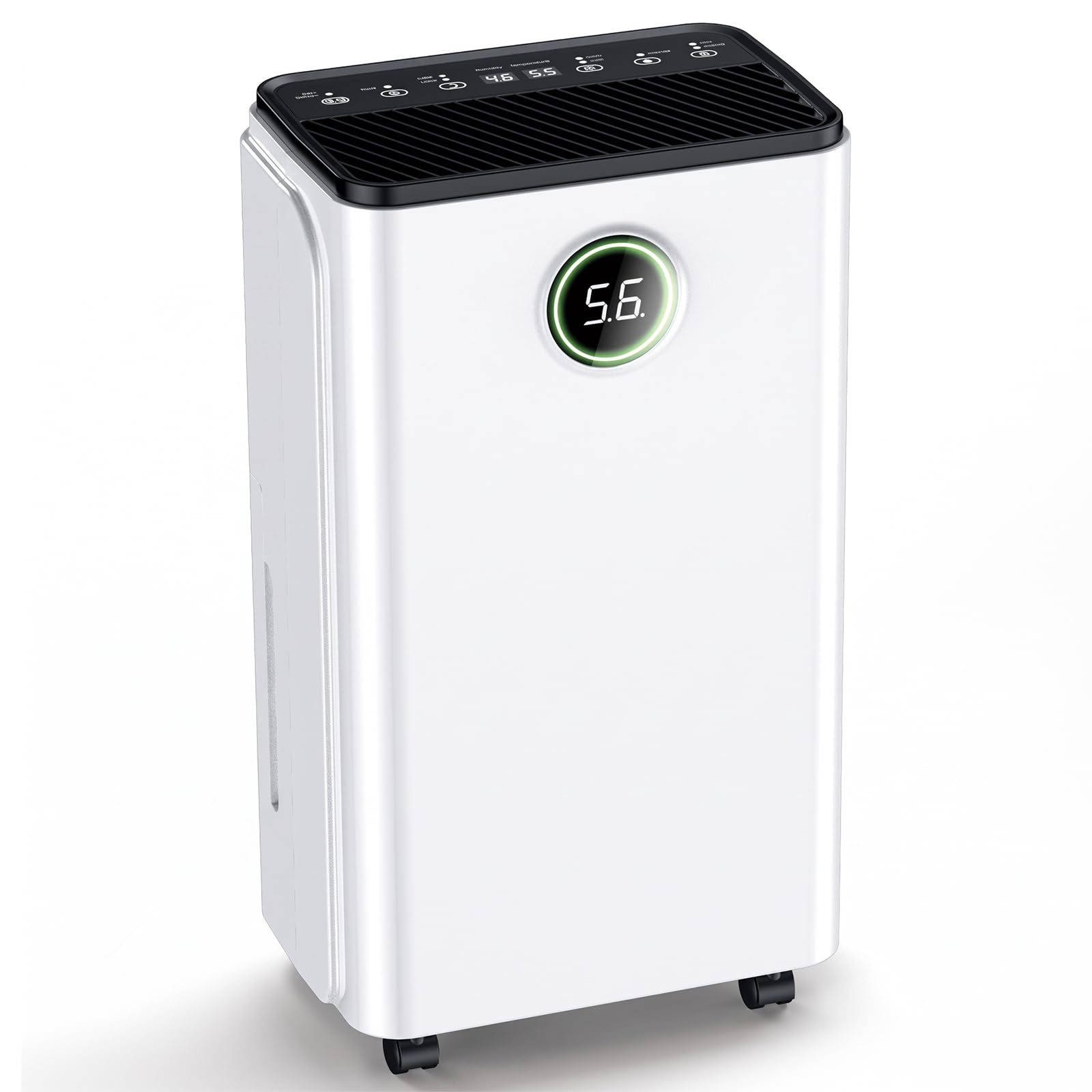 Luftentfeuchter, Auto Entfeuchtung, Raumentfeuchter Elektrisch 25m²/122m³, Luftentfeuchter mit LED Display und Wasserbehälter-Vollanzeige, Gegen Feuchtigkeit, Filter, Timer, 10 J. Gar