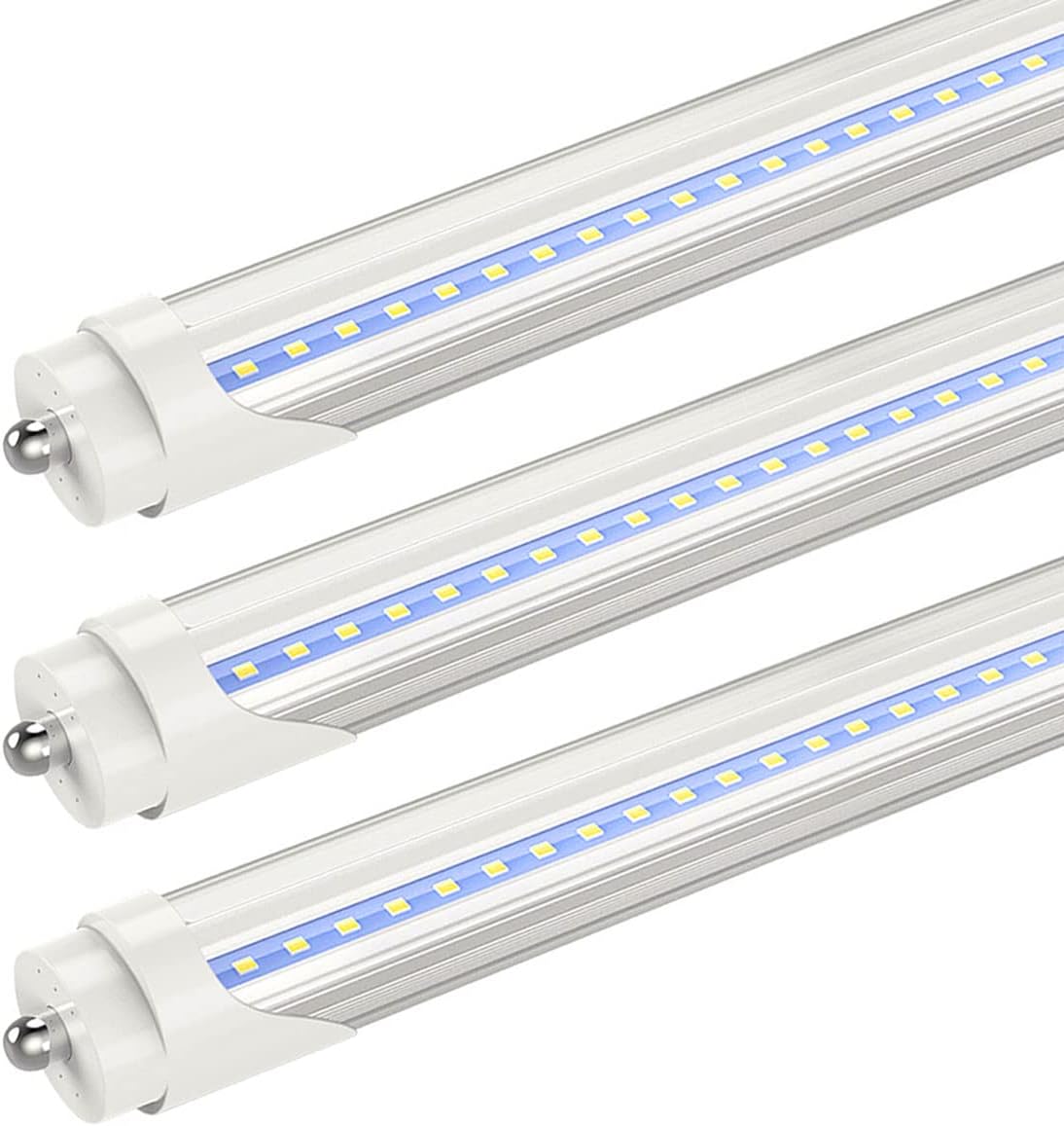CNSUNWAY LIGHTING 8FT LED Bulbs, 45W 5400LM 6000K Super Bright, FA8 Single Pin LED Light Tube, Clear Cover,…